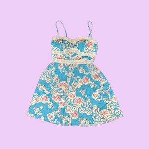 Floral Blue Dress